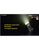 Linterna LED pequeña y ligera TINI2 batería recargable 500Lm, accesorio llavero IP54 Gris