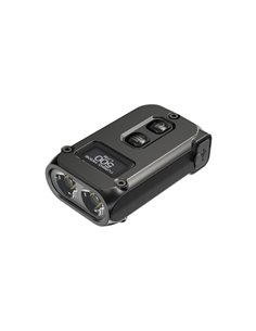 Linterna LED pequeña y ligera TINI2 batería recargable 500Lm, accesorio llavero IP54 Gris