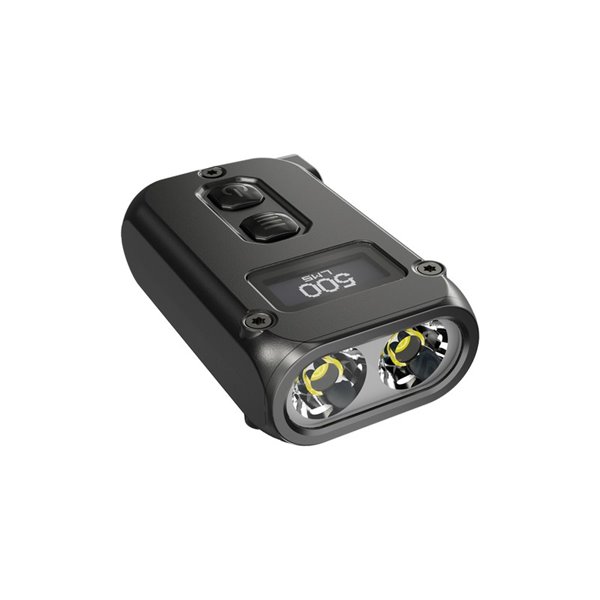Linterna LED pequeña y ligera TINI2 batería recargable 500Lm, accesorio llavero IP54 Gris