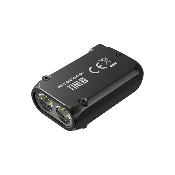 Linterna LED pequeña y ligera TINI2 batería recargable 500Lm, accesorio llavero IP54 Gris