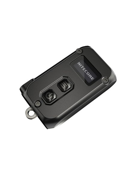 Lanterna LED TINI2 pequena e leve, bateria recarregável, 500 lm, acessório para chaveiro, IP54, cinza