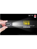 Linterna LED pequeña y ligera TINI2 batería recargable 500Lm, accesorio llavero IP54 Gris