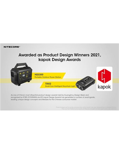 Linterna LED pequeña y ligera TINI2 batería recargable 500Lm, accesorio llavero IP54 Gris