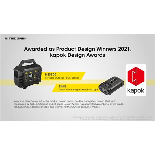 Lampe torche LED TINI2, petite et légère, batterie rechargeable, 500 lm, accessoire porte-clés, IP54, gris