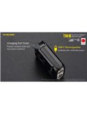 Linterna LED pequeña y ligera TINI2 batería recargable 500Lm, accesorio llavero IP54 Gris