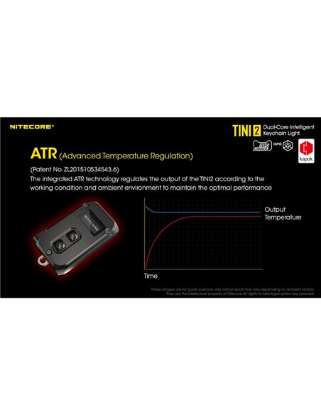 Linterna LED pequeña y ligera TINI2 batería recargable 500Lm, accesorio llavero IP54 Gris