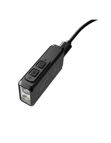 Lampe torche LED TIP2 720 lumens avec porte-clés magnétique, batterie rechargeable USB 500 mAh, IP67
