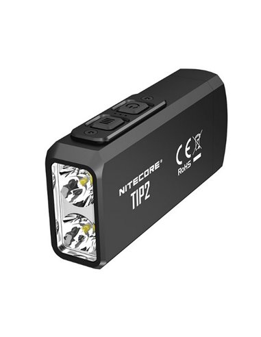 Linterna LED de mano TIP2 720 lúmenes con llavero magnético, batería 500mAh recargable USB IP67