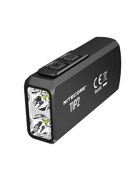 Linterna LED de mano TIP2 720 lúmenes con llavero magnético, batería 500mAh recargable USB IP67