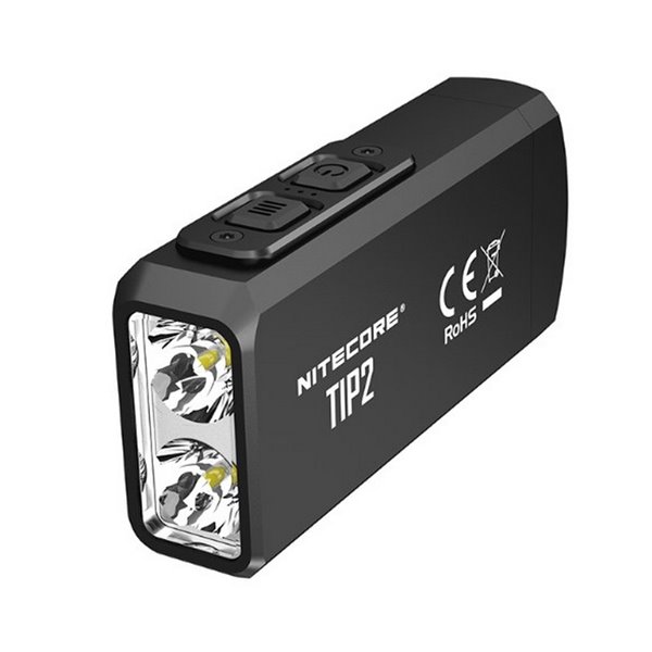 Lampe torche LED TIP2 720 lumens avec porte-clés magnétique, batterie rechargeable USB 500 mAh, IP67