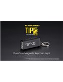 Lampe torche LED TIP2 720 lumens avec porte-clés magnétique, batterie rechargeable USB 500 mAh, IP67