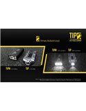 Linterna LED de mano TIP2 720 lúmenes con llavero magnético, batería 500mAh recargable USB IP67