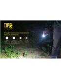 Linterna LED de mano TIP2 720 lúmenes con llavero magnético, batería 500mAh recargable USB IP67