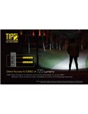 Lanterna portátil LED TIP2 de 720 lúmens com chaveiro magnético, bateria recarregável USB de 500 mAh IP67