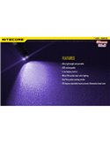 Linterna LED de mano super ligera Thumb LEO 45Lm, luz 120º orientable, modo ultravioleta, clip enganche 