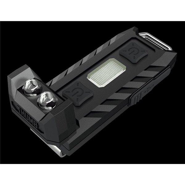 Linterna LED de mano super ligera Thumb LEO 45Lm, luz 120º orientable, modo ultravioleta, clip enganche 