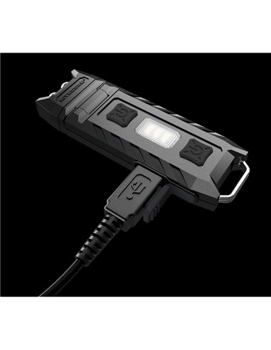 Linterna LED de mano super ligera Thumb LEO 45Lm, luz 120º orientable, modo ultravioleta, clip enganche 