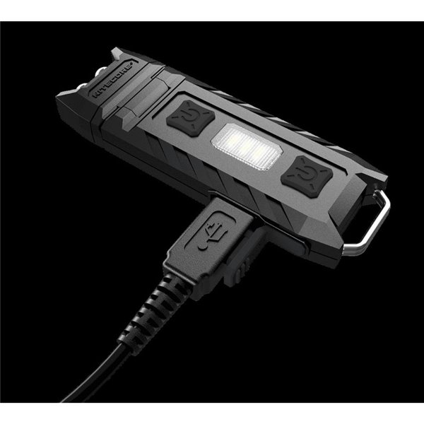 Lanterna LED superleve Thumb LEO 45Lm, luz ajustável de 120°, modo ultravioleta, fixação por clipe