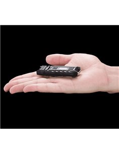 Linterna LED de mano super ligera Thumb LEO 45Lm, luz 120º orientable, modo ultravioleta, clip enganche  2