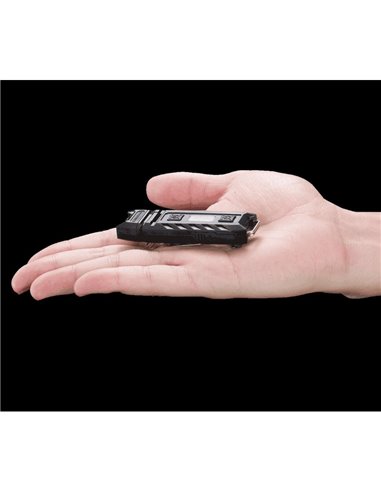 Linterna LED de mano super ligera Thumb LEO 45Lm, luz 120º orientable, modo ultravioleta, clip enganche 