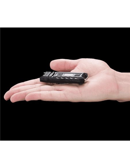 Linterna LED de mano super ligera Thumb LEO 45Lm, luz 120º orientable, modo ultravioleta, clip enganche 