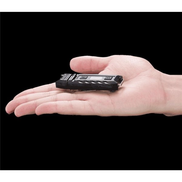 Lanterna LED superleve Thumb LEO 45Lm, luz ajustável de 120°, modo ultravioleta, fixação por clipe