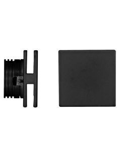 Luminária de parede quadrada embutida LED Beneito Faure PORT preta de 4 W com luz nos 4 lados 3000 K