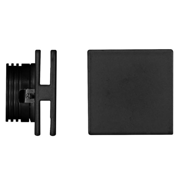 Applique murale carrée encastrée LED Beneito Faure PORT noire 4 W avec éclairage sur 4 côtés 3000 K