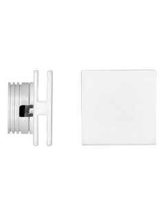 Applique murale LED carrée Beneito Faure PORT, blanche, 4 W, encastrée, avec éclairage 360°, 3 000 K