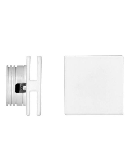 Applique murale LED carrée Beneito Faure PORT, blanche, 4 W, encastrée, avec éclairage 360°, 3 000 K