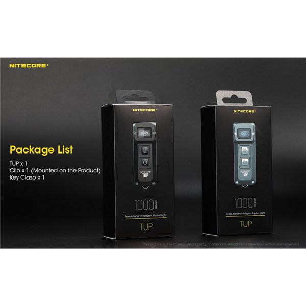 Lanterna LED compacta portátil TUP GREY, 1000 lúmens, alcance de 180 m, bateria recarregável de 1200 mAh