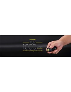 Linterna LED de mano TUP GRAY compacta 1000 lúmenes y 180m alcance, batería 1200mAh recargable Gris 2