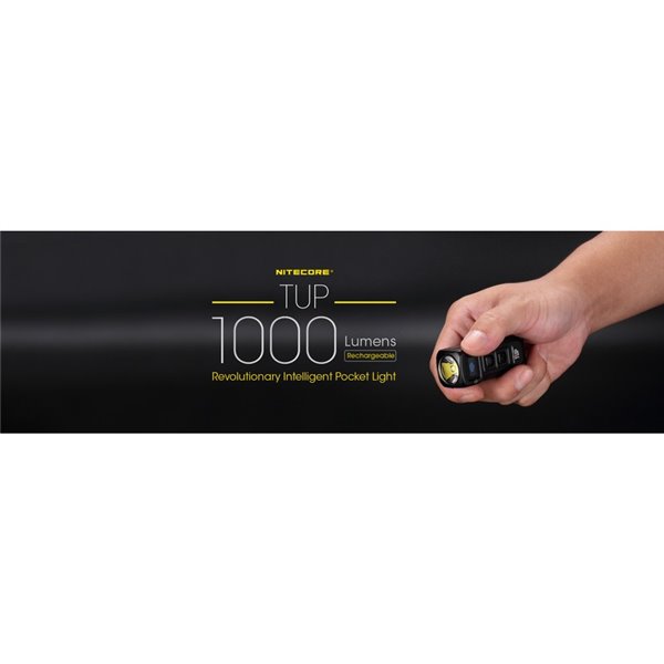Lampe torche LED compacte TUP GRAY, 1 000 lumens, portée de 180 m, batterie rechargeable de 1 200 mAh