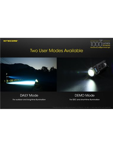 Linterna LED de mano TUP GRAY compacta 1000 lúmenes y 180m alcance, batería 1200mAh recargable Gris