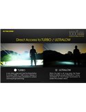 Linterna LED de mano TUP GRAY compacta 1000 lúmenes y 180m alcance, batería 1200mAh recargable Gris