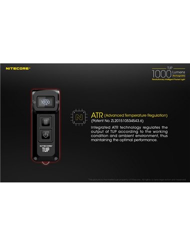 Linterna LED de mano TUP GRAY compacta 1000 lúmenes y 180m alcance, batería 1200mAh recargable Gris