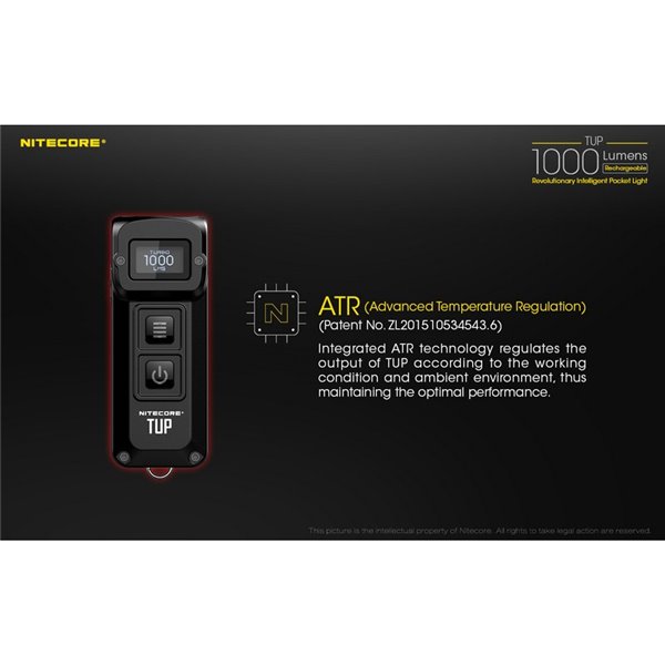 Linterna LED de mano TUP GRAY compacta 1000 lúmenes y 180m alcance, batería 1200mAh recargable Gris