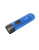 Lampe torche rechargeable TIKI GITD BLUE, brille dans le noir, 300 lm, portée de 71 m, IP66, bleu très clair