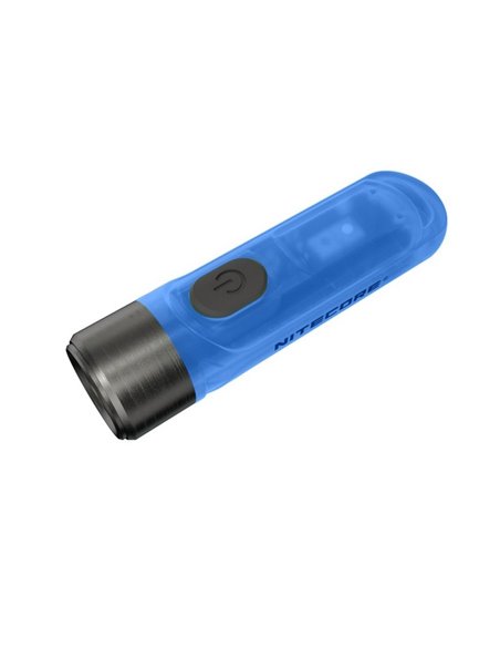 Linterna de mano recargable TIKI GITD BLUE, brilla en la oscuridad 300Lm y alcance 71m IP66 muy ligera Azul