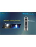 Linterna de mano recargable TIKI GITD BLUE, brilla en la oscuridad 300Lm y alcance 71m IP66 muy ligera Azul