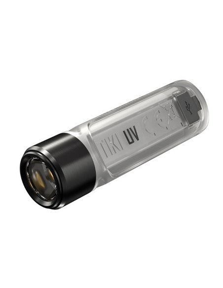 Linterna de mano TIKI UV con luz ultravioleta, muy ligera y cuerpo luminoso high CRI IP66 Gris