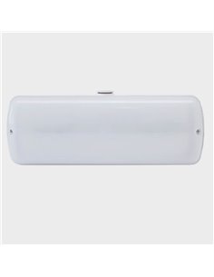 Luz de emergência externa EVOLUTION LED, 150Lm, 0,67W, 5000K, 4 LEDs, IK08, para instalação de superfície ou embutida