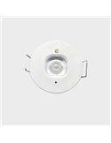 Luz antipánico LED empotrada, K-MINI Ø40mm, 182Lm, 5000K, 2h de autonomía, luminaria estructural, no permanente