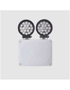 Holofotes de emergência LED montados na parede em alturas elevadas (5m), SD 1900Lm, 5000K