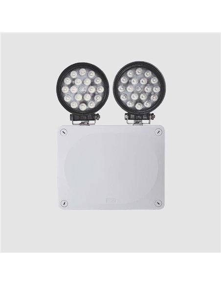 Holofotes de emergência LED montados na parede em alturas elevadas (5m), SD 1900Lm, 5000K