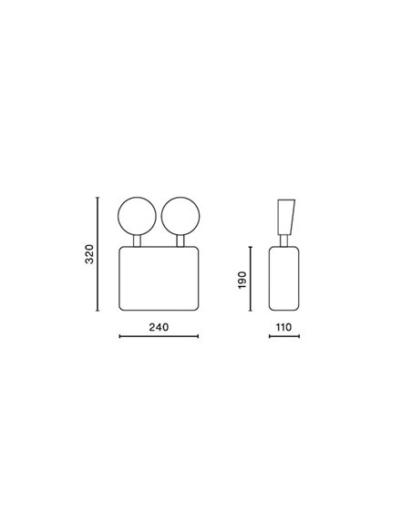 Projecteurs de secours LED montés au mur à grande hauteur (5 m), SD 1900 Lm, 5000 K
