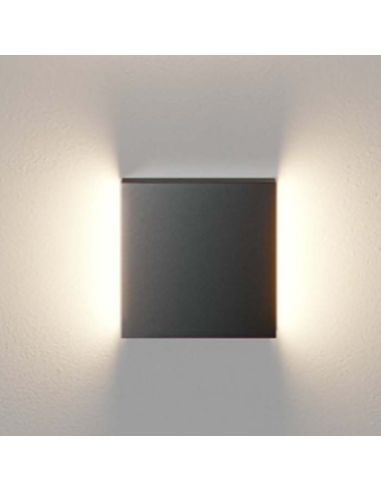 Aplique LED de Pared Negro STEPS 4W para Señalización Empotrable – Luz Cálida por Doble Salida Encendido
