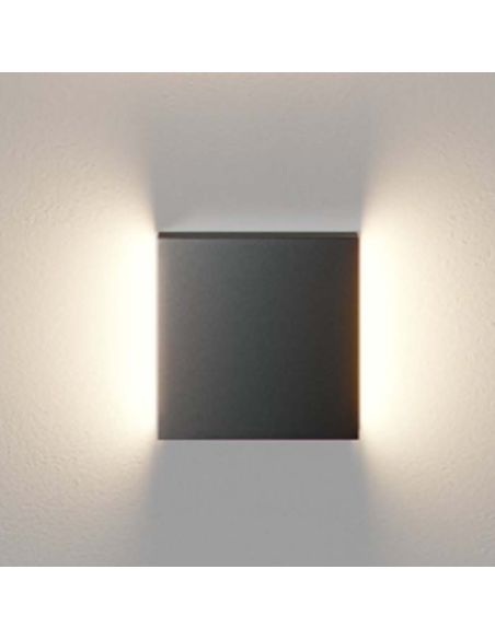 Aplique LED de Pared Negro STEPS 4W para Señalización Empotrable – Luz Cálida por Doble Salida Encendido