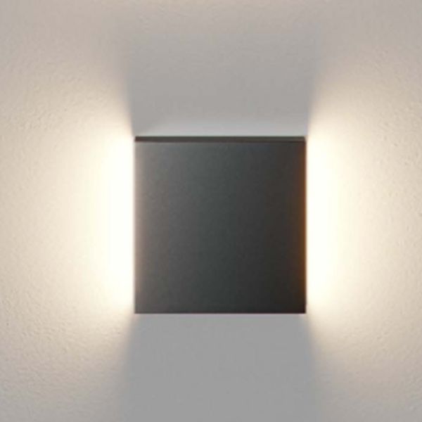 Aplique LED de Pared Negro STEPS 4W para Señalización Empotrable – Luz Cálida por Doble Salida Encendido