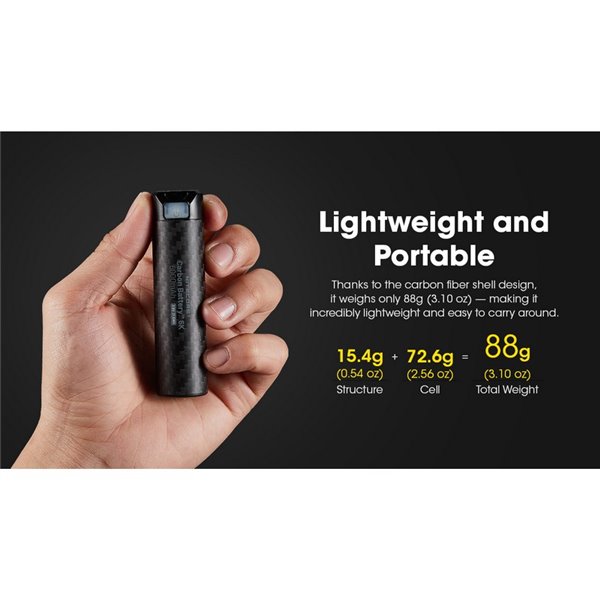 Batería externa recargable y portátil 6000mAh 3.6V (21.6Wh) IP68 y sumergible 2 metros